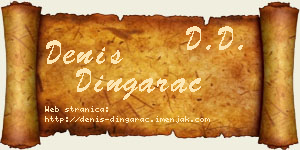 Denis Dingarac vizit kartica